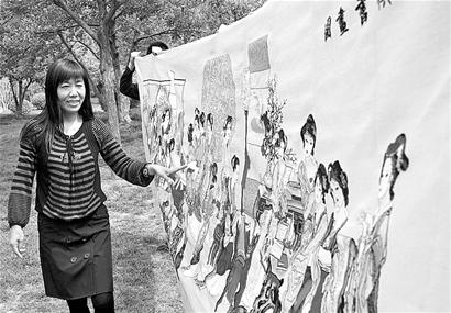 43万针绣出天价“奇画”