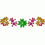 Symmetrical flower embroidery pattern album