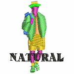 Natural Men's Backpack Travel Men's Wear embroidery pattern album