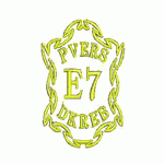 E7 badge LOGO embroidery pattern album