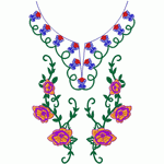 Collar middle-of-the-line Middle Eastern cheongsam flower original belt embroidery pattern album
