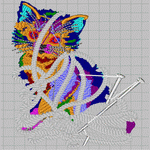 Cat and Cat Embroidery embroidery pattern album