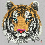 Tiger Head Computer, Tiger Head Embroidery embroidery pattern album