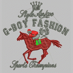 Horse racing logo embroidery computer flower version download embroidery pattern album