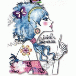 Beautiful woman, computer embroidery pattern album