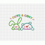 Lovely little rabbit embroidery pattern album