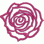 Rose outline embroidery pattern album