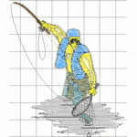 People Fishing Computer Flower Download embroidery pattern album