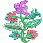 Beautiful Flowers Computer Like Flowers embroidery pattern album