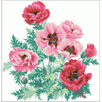 Red Flower Computer Cross Embroidery and Cross Embroidery embroidery pattern album