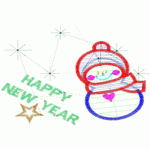 Snowman New Year embroidery material hot water bag embroidery picture embroidery pattern album