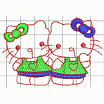 Cat KITTY Cat and Children's Wear Embroidery embroidery pattern album