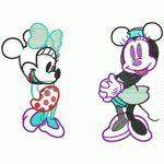 A pair of Mickey Mouse embroidery pattern album