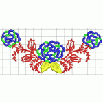 Flower embroidery, computer graphics embroidery pattern album