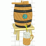 Beer barrel diagram embroidery pattern album