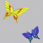 Two butterflies, embroidery pattern album