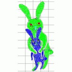 Cartoon embroidery of cute little animal rabbit embroidery pattern album