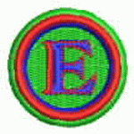 Children's 0131 Letter E Badge embroidery pattern album