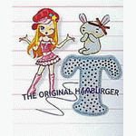 Cartoon girl embroidery pattern album