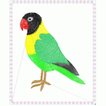 Bird parrot embroidery pattern album