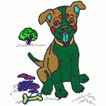 Puppy embroidery pattern album