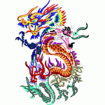Group dragon soaring embroidery pattern album