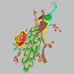 Peacock plum blossom embroidery pattern album