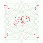 Lattice rose embroidery pattern album