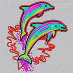 Dolphin embroidery pattern album