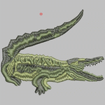 Crocodile Icon embroidery pattern album