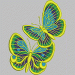 Two butterflies embroidery pattern album