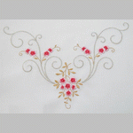 Neckline flower embroidery pattern album