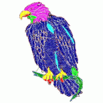 Eagle stands on the branches of the eagle embroidery picture embroidery pattern album