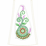 4 leaf flower embroidery pattern album