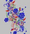 Random flower abstraction embroidery pattern album