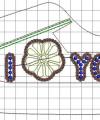 Beaded shoes letter i love you embroidery pattern album