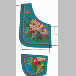 Rose pocket embroidery pattern album