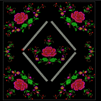 Cross-stitched rose national embroidery pillow decoration embroidery pattern album