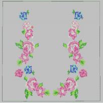 Cross-stitch roses, decorations embroidery pattern album