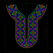 Cross-stitch collar embroidery pattern album