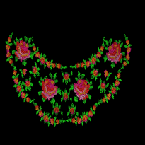 Cross-stitch rose collar embroidery pattern album