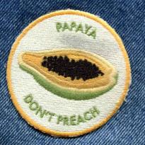 Fruit Papaya Badge embroidery pattern album
