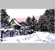 Scenic Woods Cottage Snow Winter Scenery Chaotic Needle Embroidery embroidery pattern album