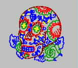 Skeleton candy embroidery pattern album