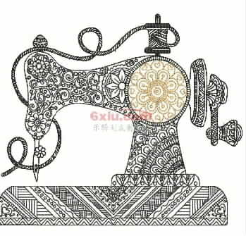 Items, still life, lines, sewing machines. embroidery pattern album