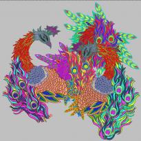 Phoenix Exquisite Complex Double Phoenix embroidery pattern album