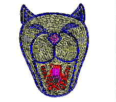 Dog head beads embroidery pattern album