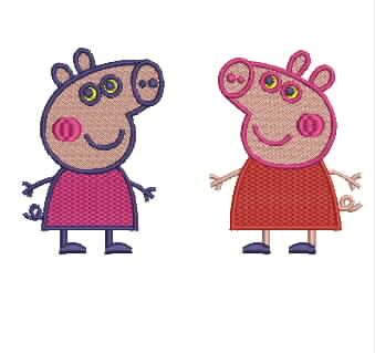 Pig Piggy Peppa Cartoon embroidery pattern album