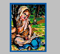 Little Girl's Fine Figure Oil Painting embroidery pattern album