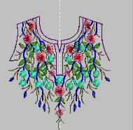 Collar Knitting yarn symmetrical flower embroidery pattern album